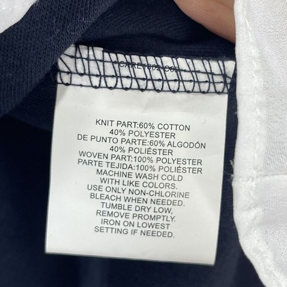 Nautica Girls Shirt Dress Size 7 Small Petite Navy Blue And White - Picture 10 of 14